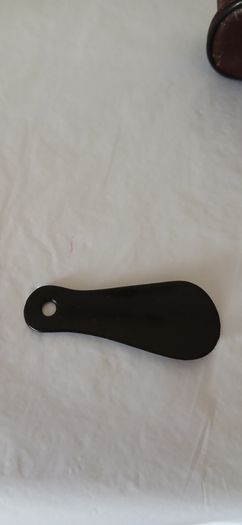 Vintage Travel Shoe Care Kit. Bag, brush, Shoe horn, cloth.