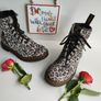 Dr Martens 1460 8 hole panther leopard leather boots UK4 EU37 US6 Image 9