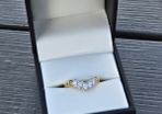 18ct Yellow Gold Diamond 5 Stone Wishbone Ring