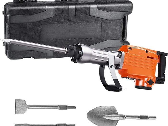 2200W Electric Demolition Jack Hammer Concrete Breaker with 4 Chisels