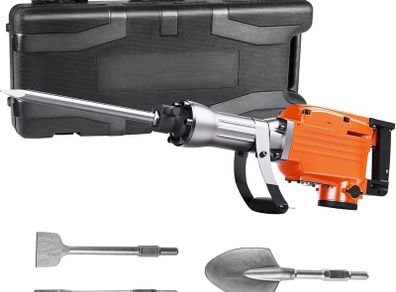 2200W Electric Demolition Jack Hammer Concrete Breaker with 4 Chisels