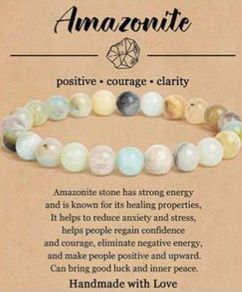 Bracelet - Semi Precious Stones - Amazonite - Healing Properties