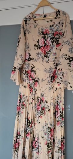 SHEIN floral pleated midi Sz L ( Fit 14-16UK)