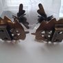 Vintage Style Brass Bee & Leaf Curtain Holdbacks Pair Image 2