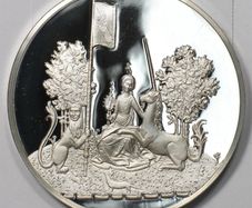 Rare Medal Sterling Silver 925 weight 65g Proof La Dame A La Licorne fraklin mint 2.3oz