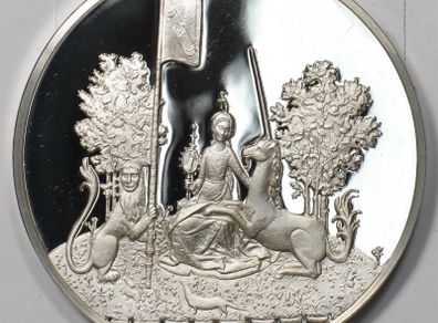Rare Medal Sterling Silver 925 weight 65g Proof La Dame A La Licorne fraklin mint 2.3oz