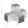 Post Connectors 4 pcs x Shape Galvanised Metal 91 x 91 mm Image 7
