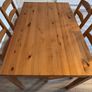 Solid Pine Wood Dining Table & 4 Chairs Image 4