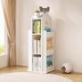 3 Tier Rotating Bookshelf Kids House Shape, Free Standing Revolving Kids Bookcase Image 5