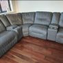 cinema room reclining leather sofa Image 2