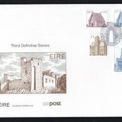 1985 Ireland Architecture Definitive (Third) Stamp Series (24p, 28p, 37p & 44p) Department of Post & Telegraphs First Day Cover (FDC)