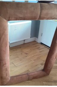 Extra Large Suede Mirror