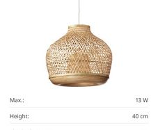 Bamboo light fitting