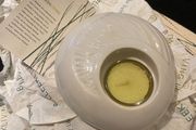 Belleek living sandwave votive with original box