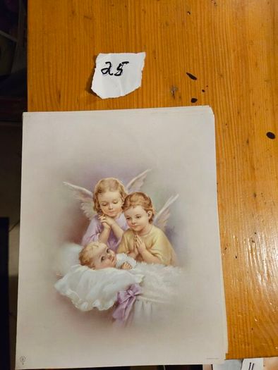 Vintage Catholic Devotional Art Print Cards X 207 Dimensions 8" X 10". In Good Condition.  See Photos For Same.