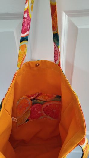 Handmade Tote Bags "Vegan " and "Citrus "