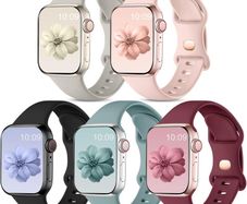 5 Pack Straps Compatible for Apple Watch Strap 38mm 40mm 41mm 42mm 44mm 45mm 46mm 49mm, Soft Silicone Sport Band for iWatch Series 11 10 9 8 7 6 5 4 3 2 1 SE SE3, Women Men