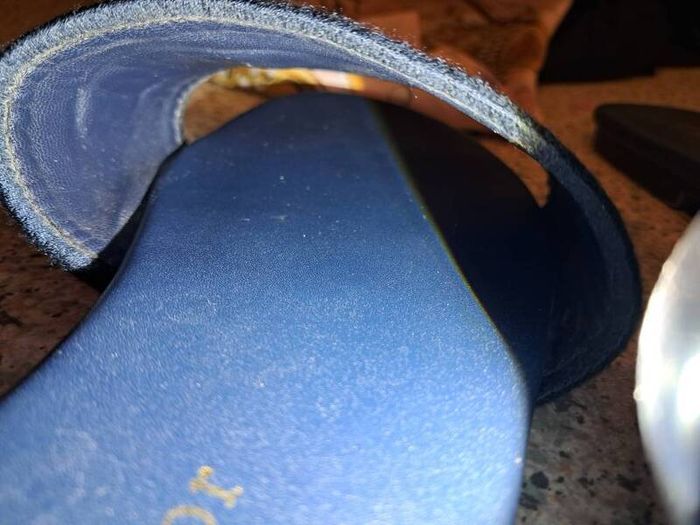 Dior Monochromatic Navy 'DWAY' Slides/Sandals