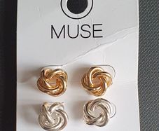 BNIP - Two pairs of Knot Earrings - #