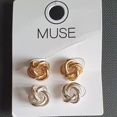 BNIP - Two pairs of Knot Earrings - #
