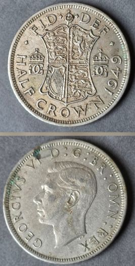 Great Britain 1/2 Crown1949 George VI KM# 879