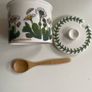 Pretty vintage Portmerion  lidded  conserve pot with spoon Image 6