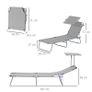 NEW SALE | Outdoor Foldable Sun Lounger, 4 Level Adjustable Backrest Reclining Sun Lounger Image 3