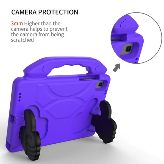 For Samsung Galaxy Tab A8 10.5 2021 Case Kids Shockproof Tablet Smart Cover With Thumbs UP EVA New Purple - FHT05SMTK4