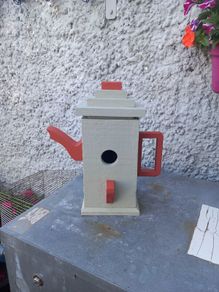 Butterfly House & BIRD Seed Feeder Glass Bottle