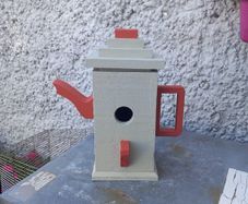 Butterfly House & BIRD Seed Feeder Glass Bottle