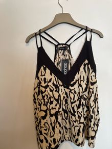 Boohoo leopard contrast top size 14 - New with tags