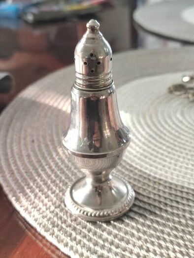 Sterling silver pepper shaker