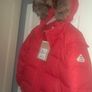 Brand New Never Worn Pyrenex Aviator Fur Girls Down Jacket Age 14 Mascotte Red Image 4