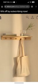 sklum wall coat rack with shelf.
