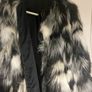 Black and white fur jacket Image 2