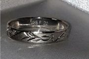 Hallmarked Silver Wedding Ring
