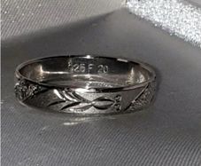 Hallmarked Silver Wedding Ring