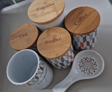 Price and Kensington Storage Tea Coffee Sugar, Utensils and Biscuits
