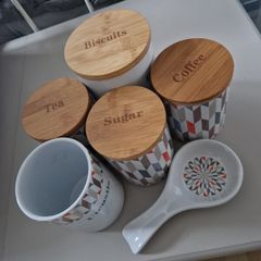 Price and Kensington Storage Tea Coffee Sugar, Utensils and Biscuits