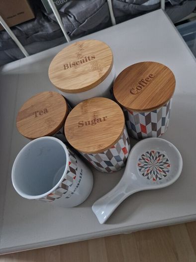 Price and Kensington Storage Tea Coffee Sugar, Utensils and Biscuits