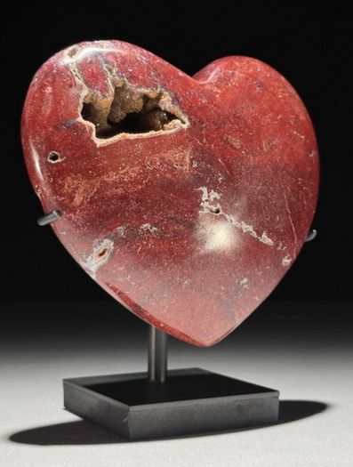 Polished Heart-Shaped Red Jasper Specimen - Natural Stone