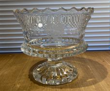Large Vintage Crystal Cut Bowl