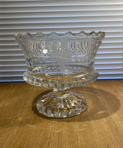 Large Vintage Crystal Cut Bowl