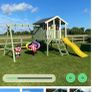 kids playhouse and swing set Image 2