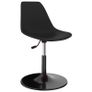 Swivel Dining Chairs 6 pcs Black PP Image 6