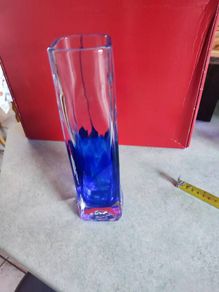 Jerpoint Glass Studio Square SHORT Vases - Seascape