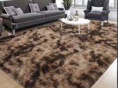 Shaggy Rug Non Slip 200 x 280cm Dark Grey, Coffee