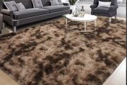 Shaggy Rug Non Slip 200 x 280cm Dark Grey, Coffee