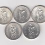 Ireland, 5 x Pearse 10/-, 1966, 83.3% silver coins, (no G20) Image 2
