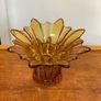 Mid Century Large Amber Color Handblown Vase Image 8
